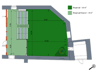 Skizze Bürgersaal & Empore