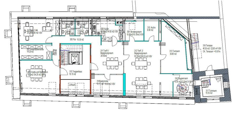 Projektskizze 1. Dachgeschoss