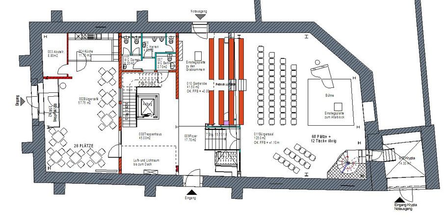 Projektskizze Erdgeschoss